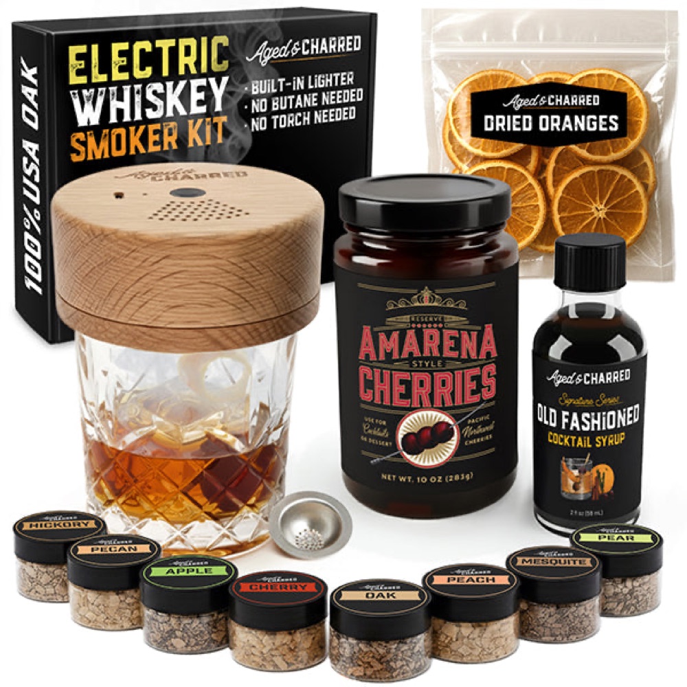 Aged & Charred Electric Cocktail Smoker Kit