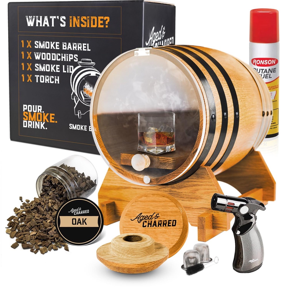 Aged & Charred Cocktail Smoker Barrel Kit